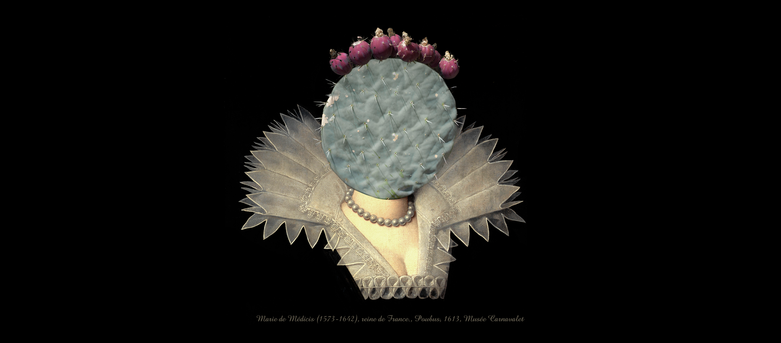 L'Oeil Oange : art digital photographie graphisme Marie de Médicis. Cactus